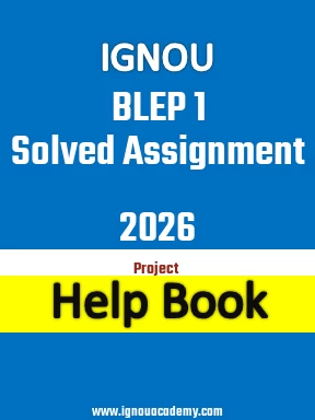 IGNOU BLEP 1 Solved Assignment 2026